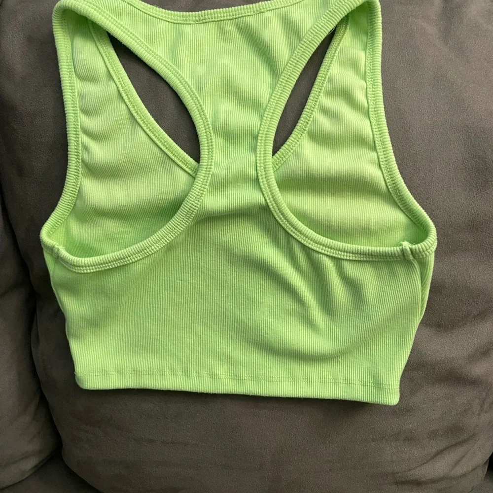 Signature8 Bright Green Ribbed Top - Picture 2 of 3